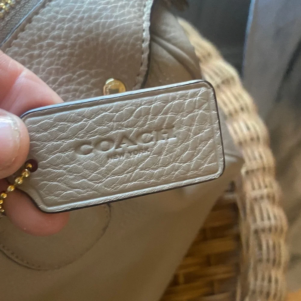 Coach Pebbled Leather Tote in Taupe - Picture 11 of 15